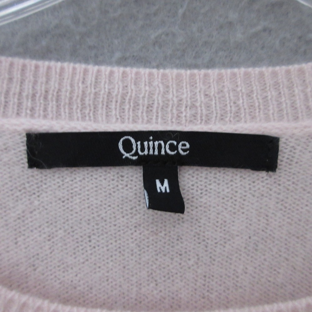 Quince Cashmere Sweater M Pink Soft Quiet Luxury Minimalist Preppy Timeless - Picture 3 of 7